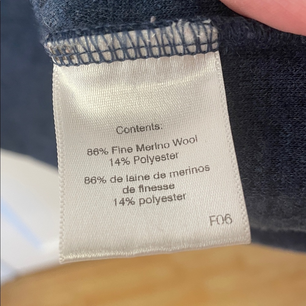 Smartwool wool blend navy quarter zip sweater men’s size medium - Picture 10 of 16